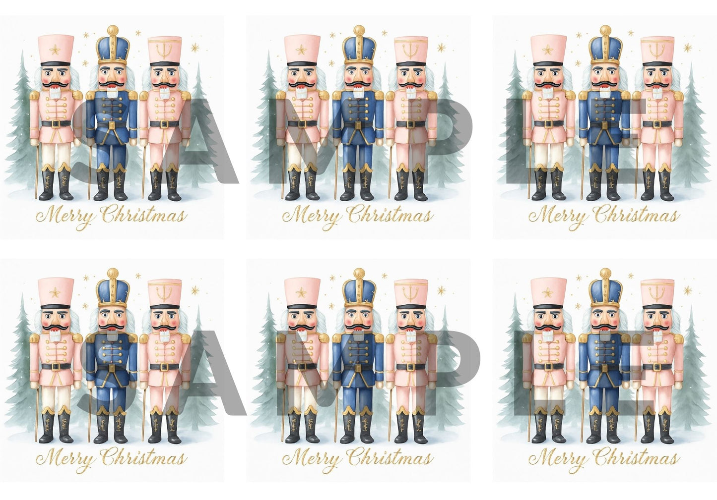 Pastel Nutcracker Trio