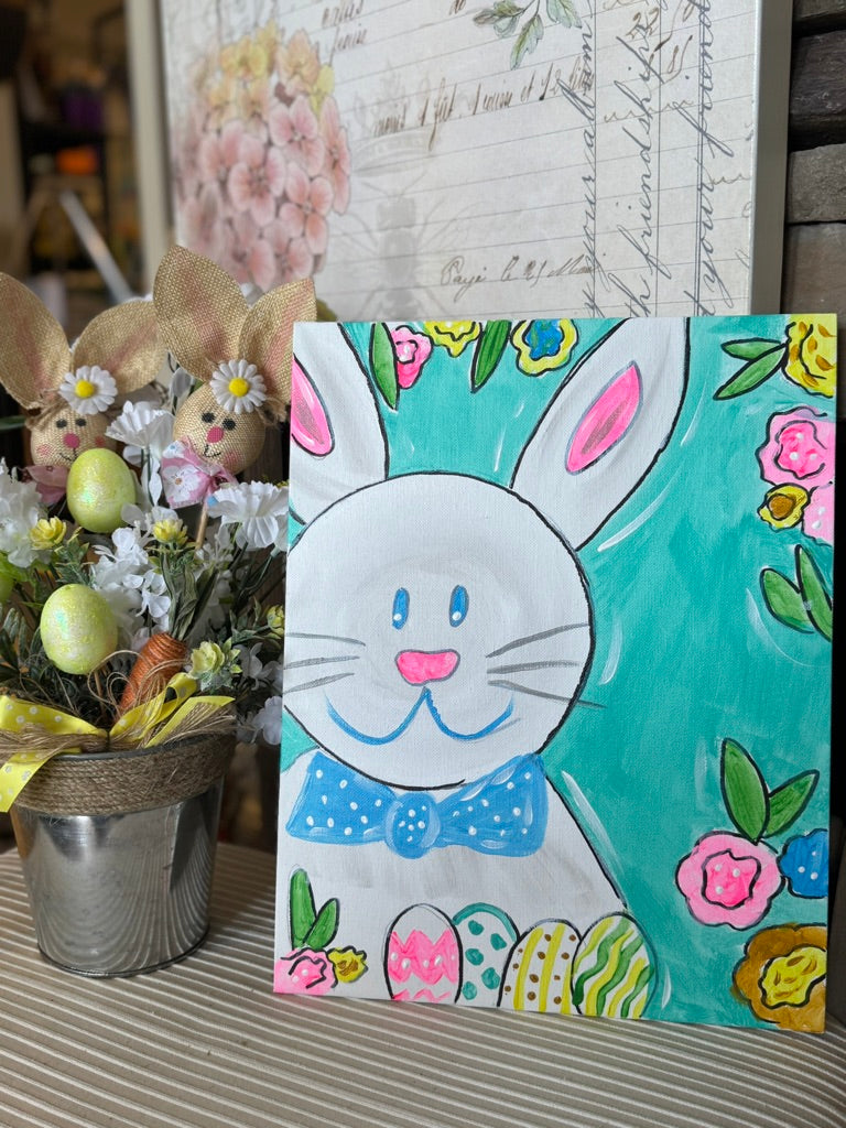 🎨 Paint-Along Spring Bunny – Free Download for Kids!