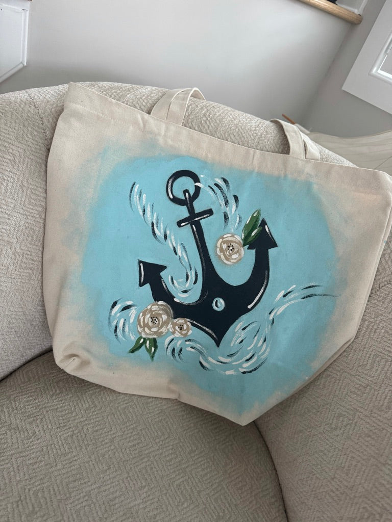 Paint a Nautical Anchor Canvas Bag – Perfect for Summer! Thursday 8/7 5:30