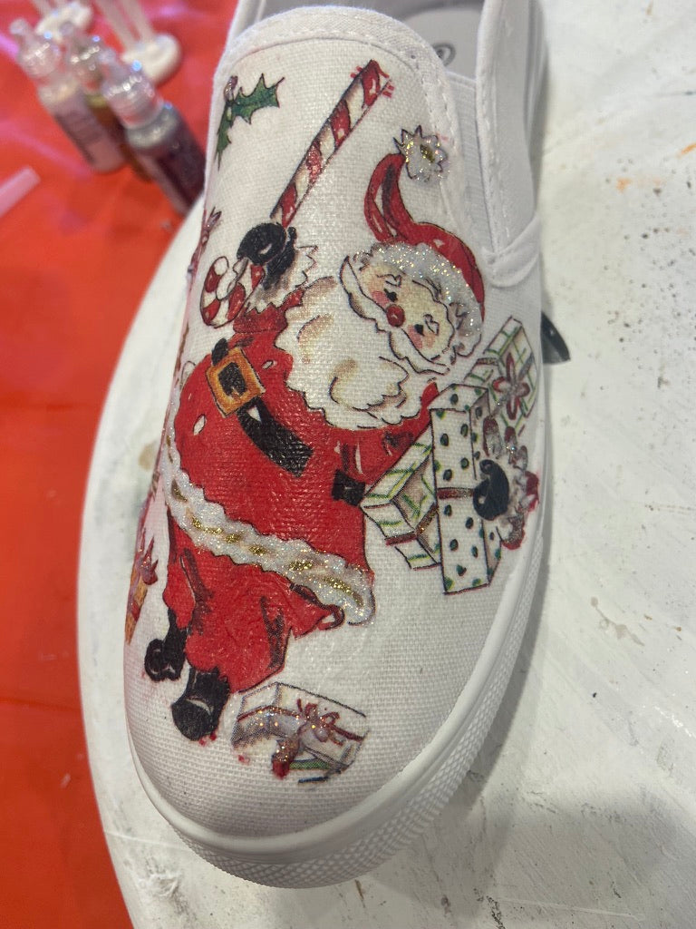 Napkin Art Sneakers - Each pair, one of a kind