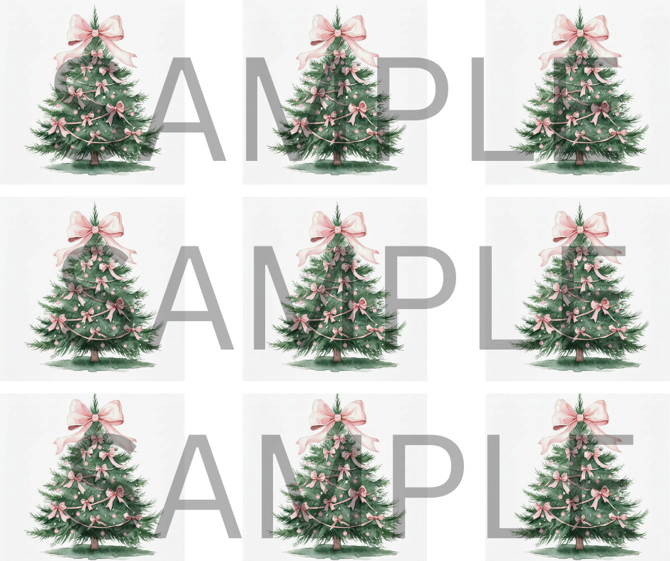 Pink & Pretty Holiday Tree Printable | Whimsical Christmas Decor Download