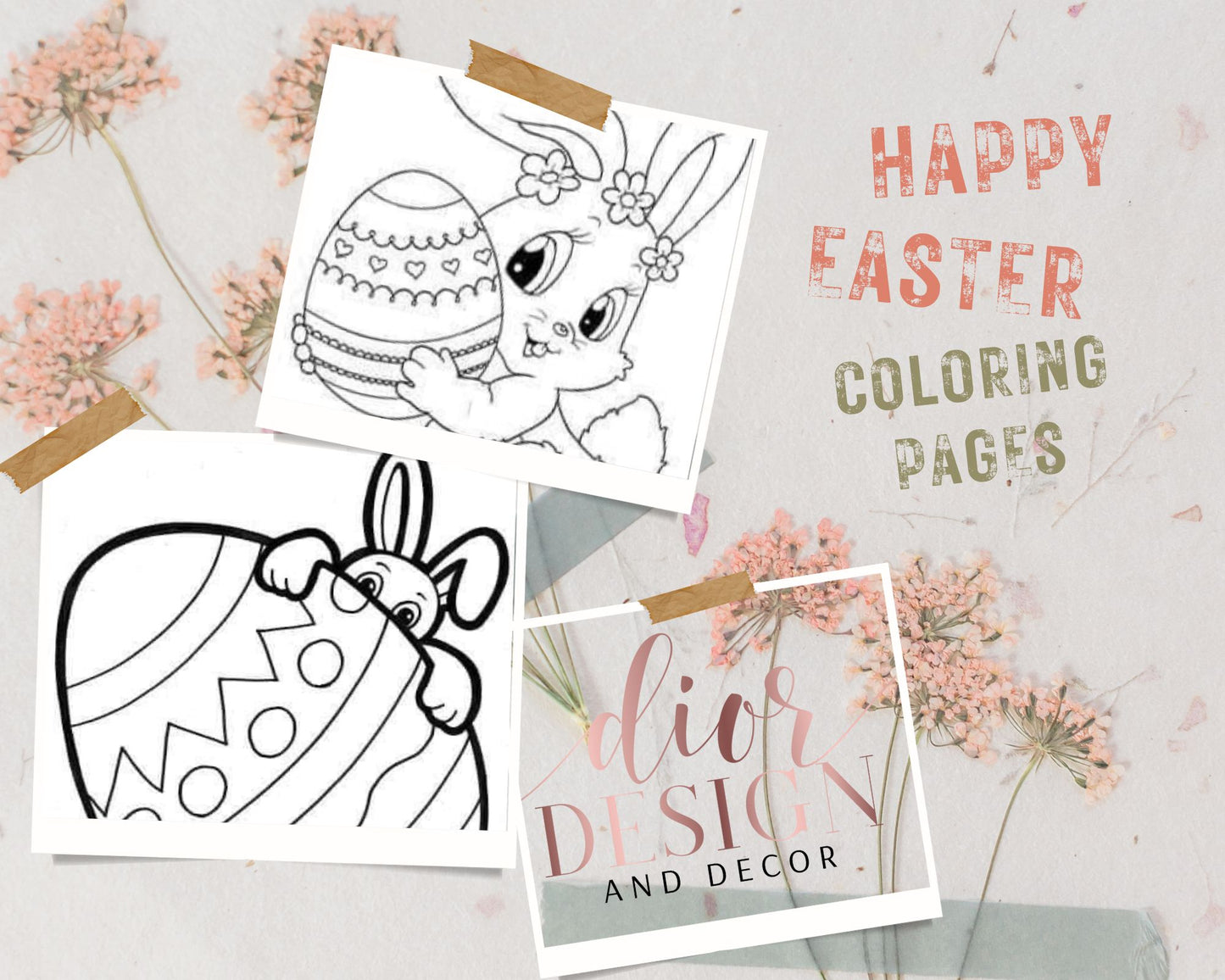 🌸 Easter Coloring & Painting Pages – Instant Digital Downloads
