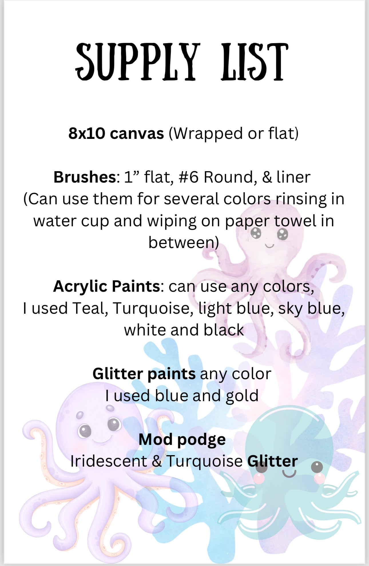 Octopus - Paint-Along! Under the Sea Art Series for Kids