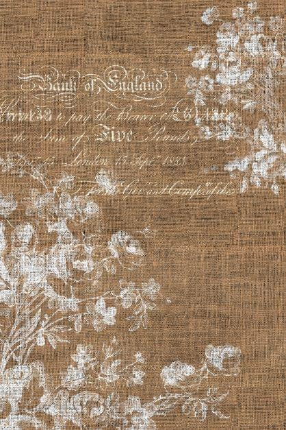 Floral Burlap (Portrait)