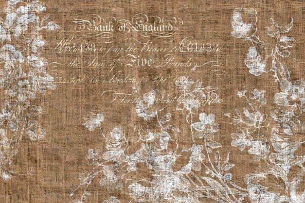 Floral Burlap (Landscape)
