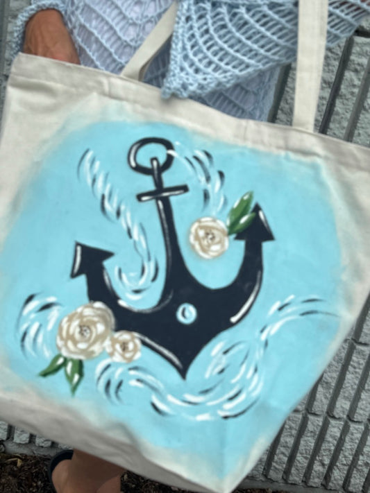 Paint a Nautical Anchor Canvas Bag – Perfect for Summer! Thursday 8/7 5:30