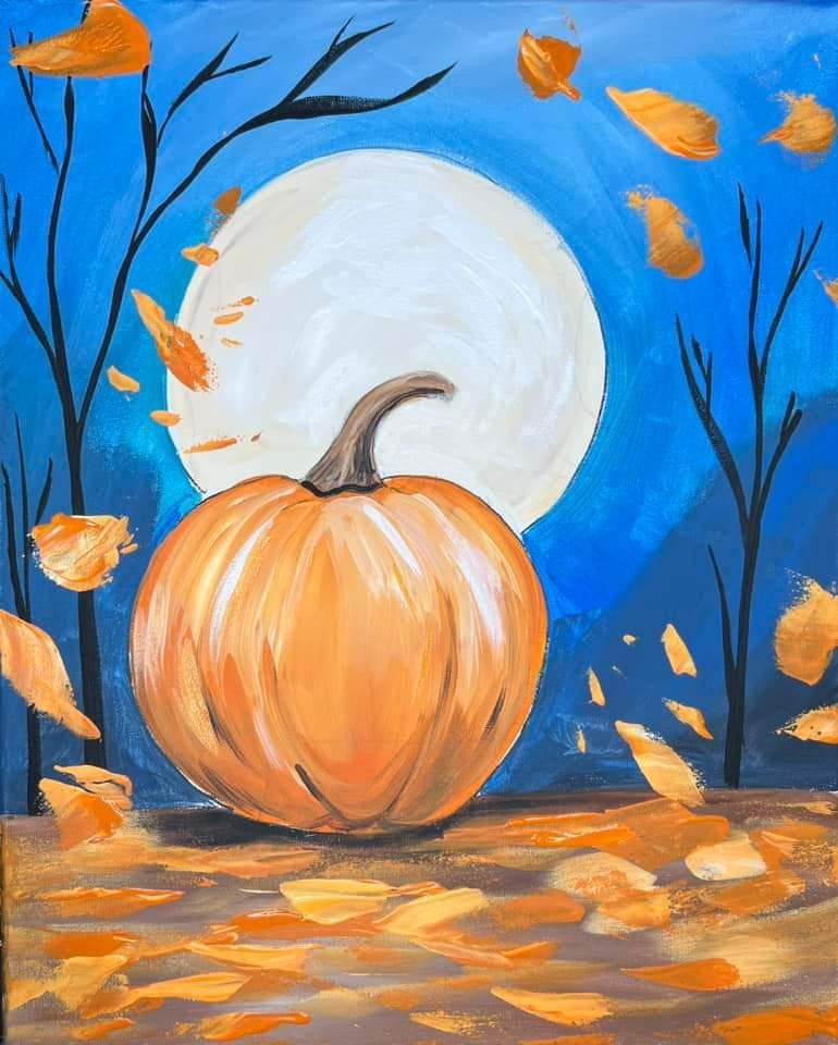 Pumpkin Paint Party - $25 with coupon 10/21/24 6:30pm in studio