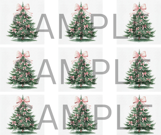Pink & Pretty Holiday Tree Printable | Whimsical Christmas Decor Download
