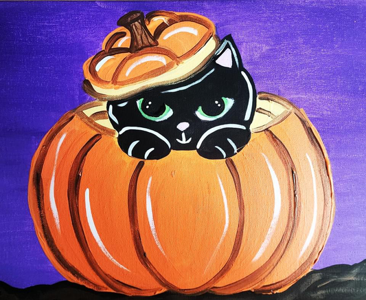 Pumpkin & Kitten Paint Party