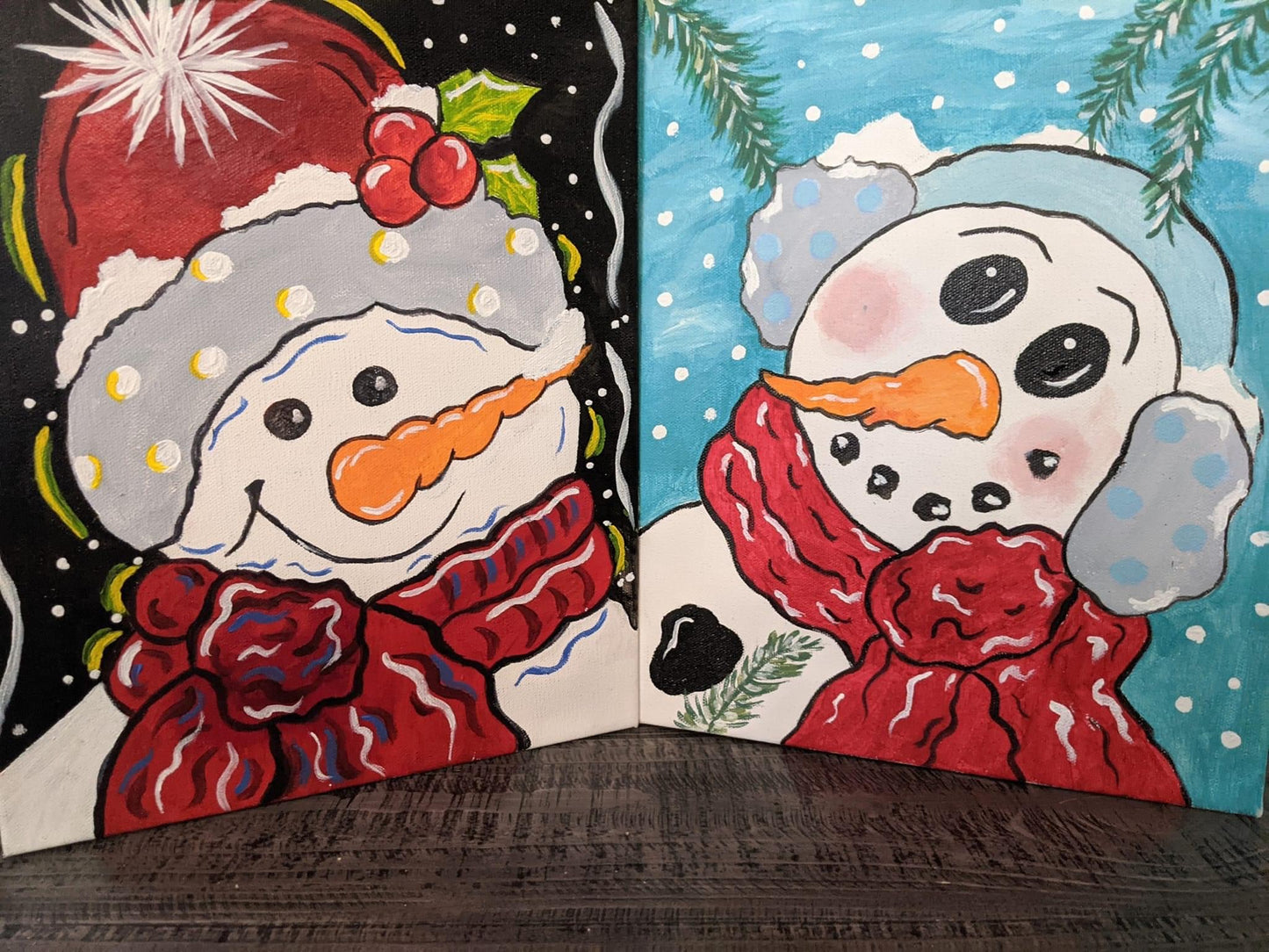 Snow Much Fun! Kids Snowman Paint Party – 11x14 Canvas or Canvas Tote Bag
